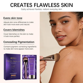 HRTTUO cream texture swiped on skin showing blendable smooth finish benefit