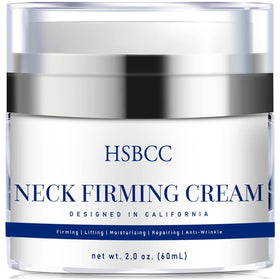 HSBCC neck cream front packaging showing 60 ml jar and clear branding for targeted firming