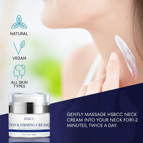HSBCC neck cream open jar close-up of lightweight texture to illustrate smooth absorption