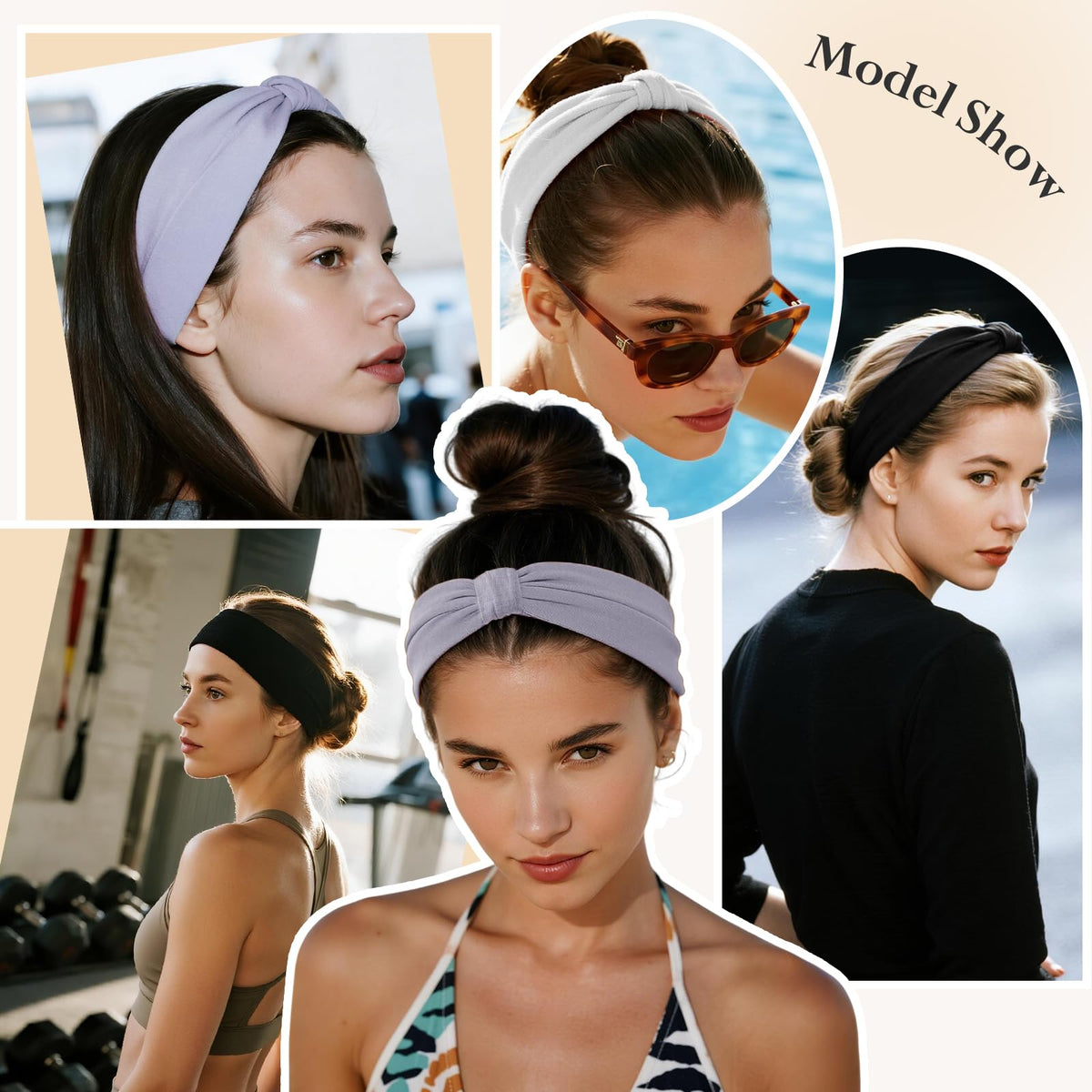 HSEM headband in a spa makeup scene illustrating tidy hair and easy styling