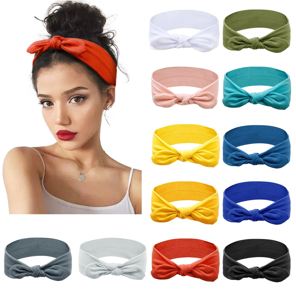Huachi front packaging showing 12 bow headbands and variety benefits