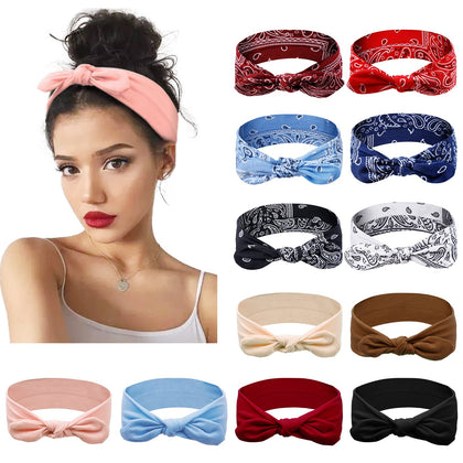Huachi front packaging showing 12 bow headbands for versatile styling