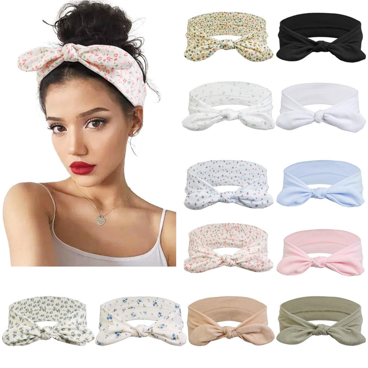Huachi front packaging showing 12 floral headbands and convenience