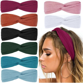 Huachi front view packaging showing eight headbands and clear, practical storage benefit
