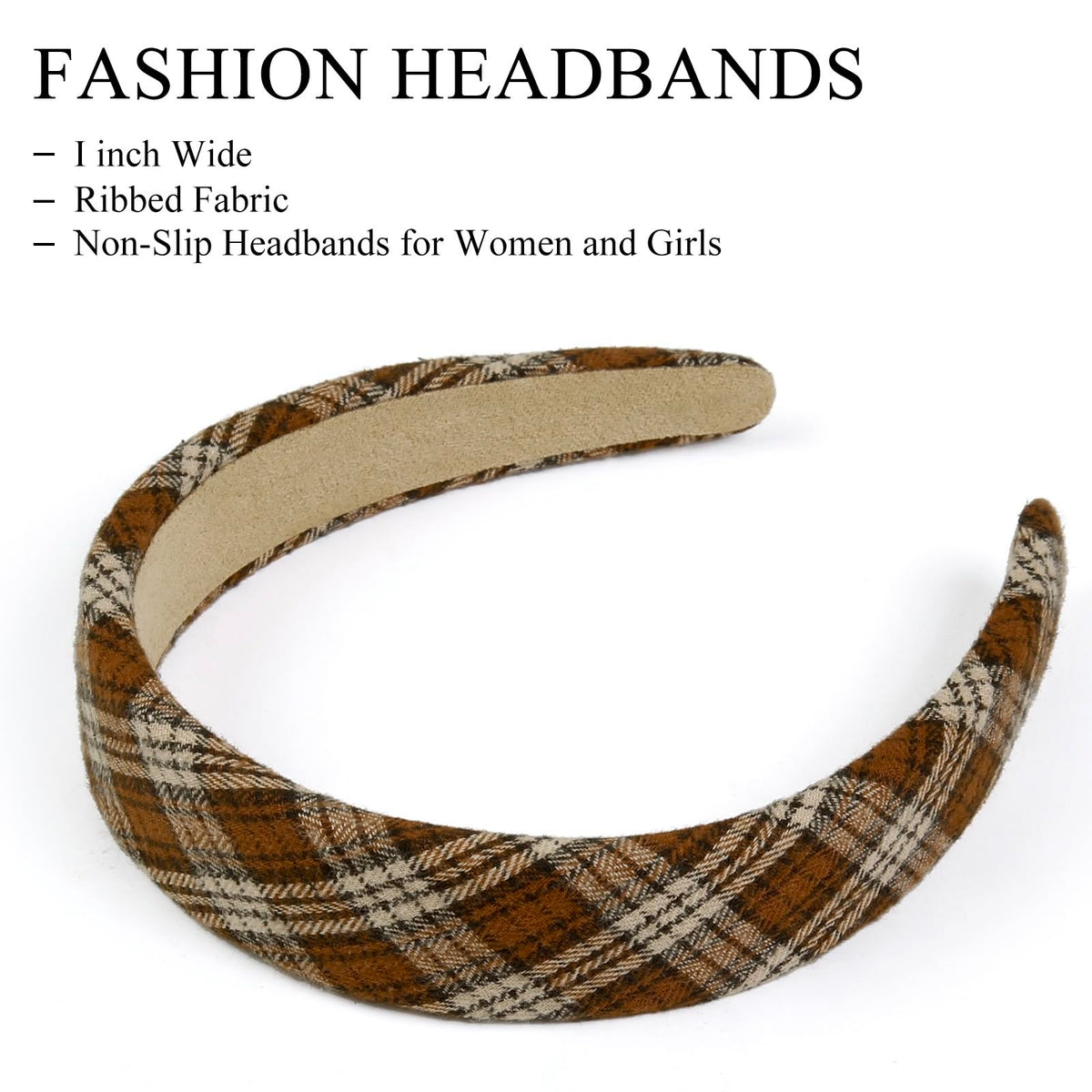 Huachi headband worn in hair side profile demonstrating secure, non-slip fit