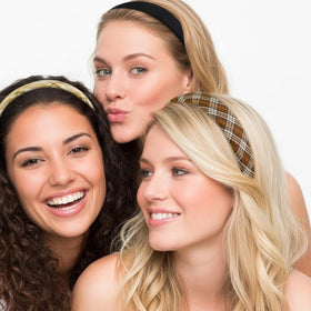 Huachi four headbands laid flat displaying color variety and durable design