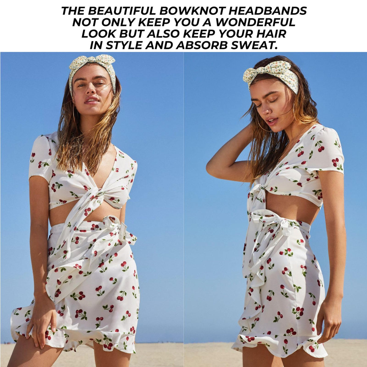 Huachi headband worn during yoga demonstrating secure, sweat-ready fit