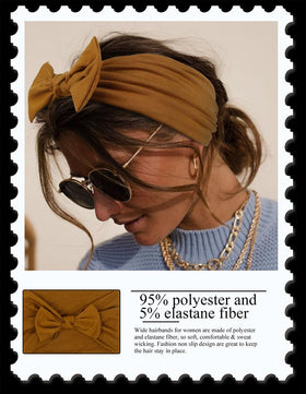 Huachi model wearing headband top-knot style illustrating sporty fashionable look