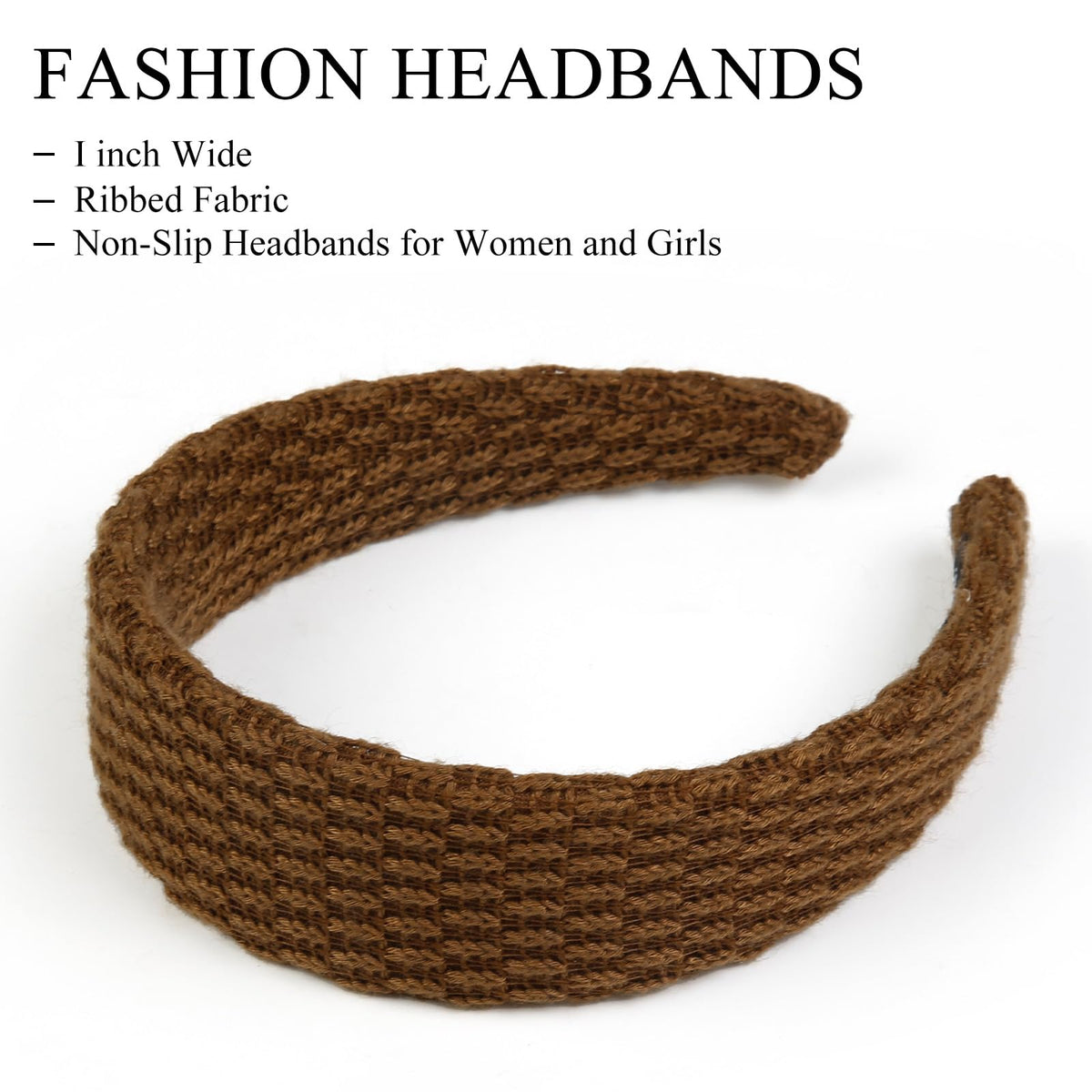 Huachi headband next to hand showing 1.7-inch width and scale