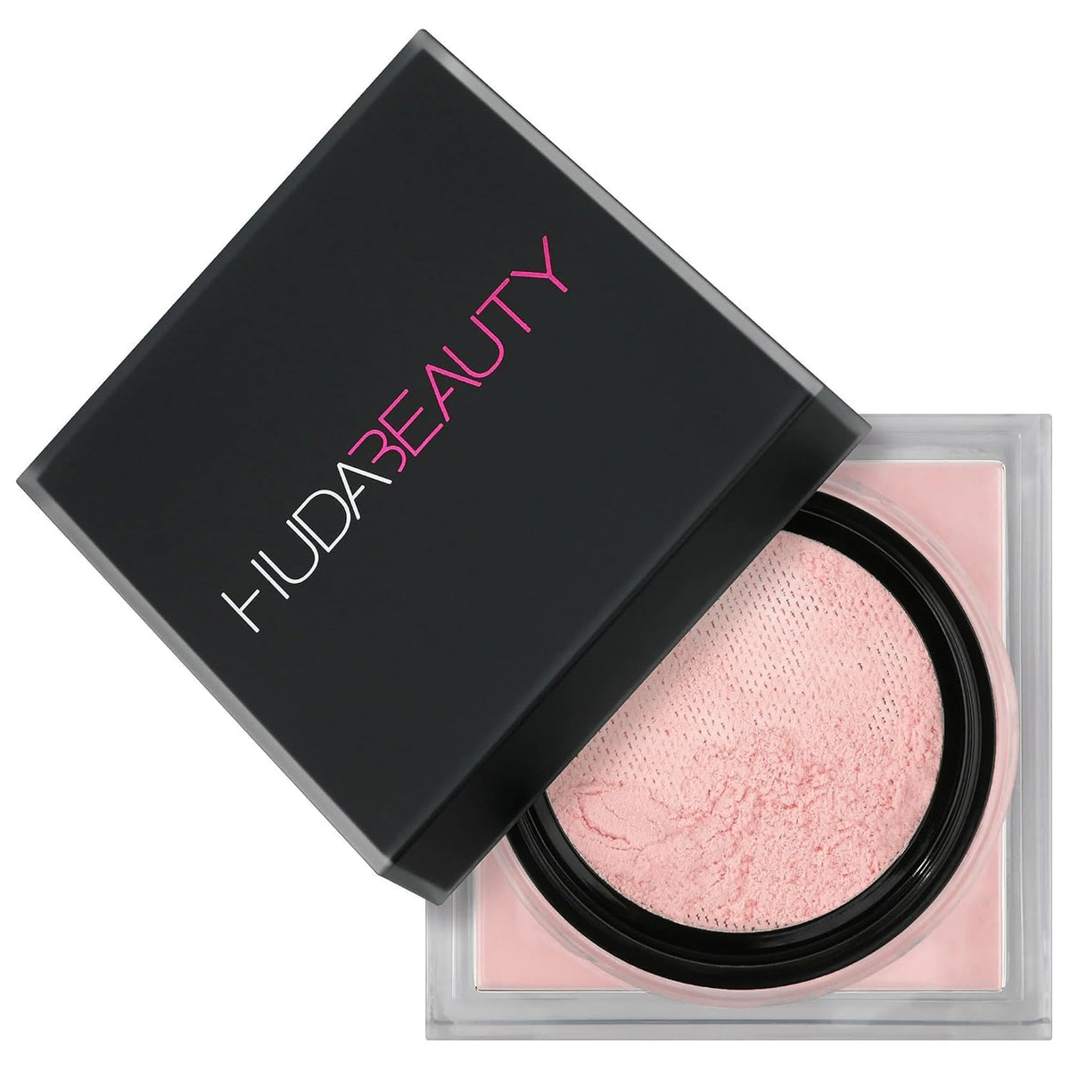 Huda Beauty Cherry Blossom jar front view highlighting sleek packaging and brand appeal