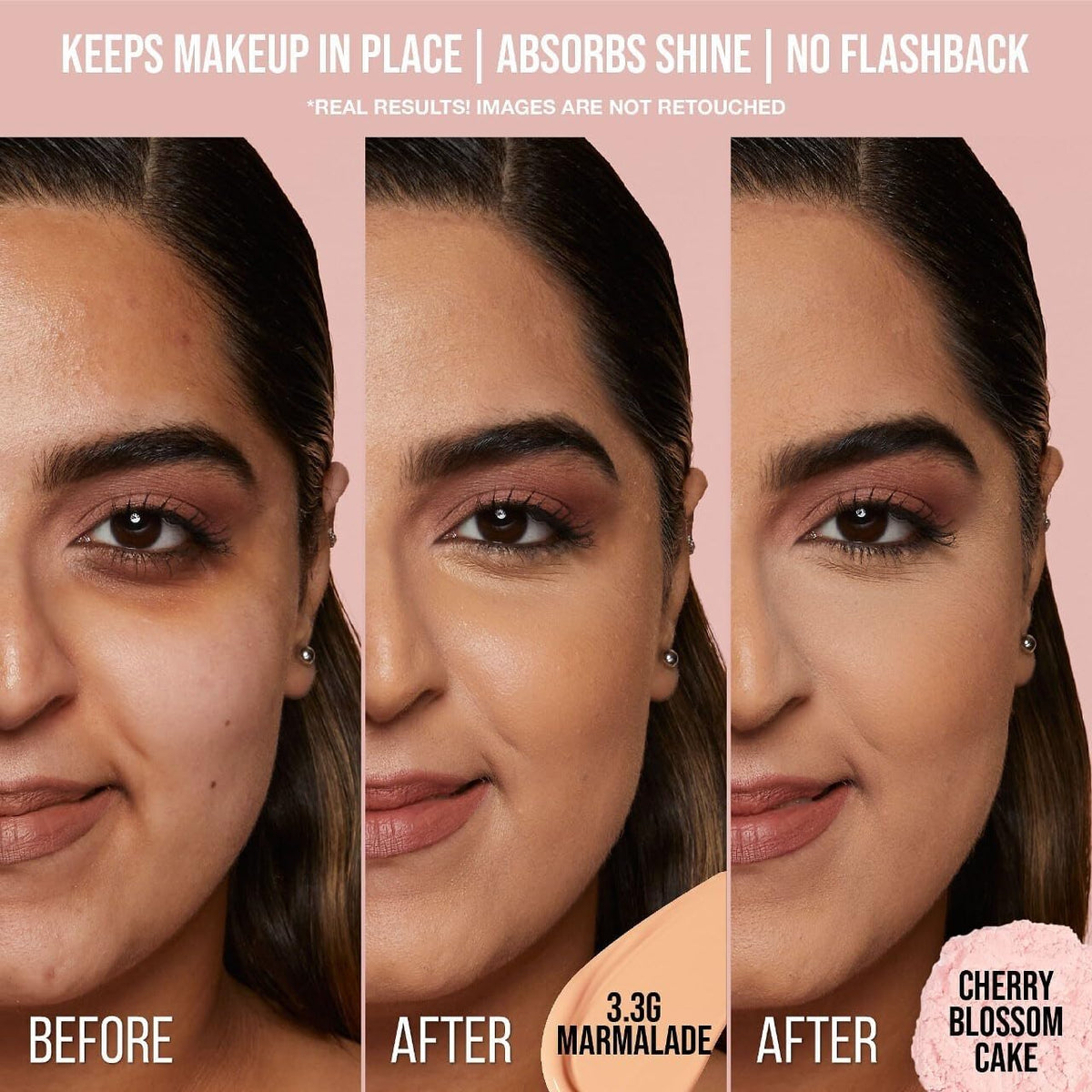 Huda Beauty Cherry Blossom label close-up showing shade name and unmistakable branding