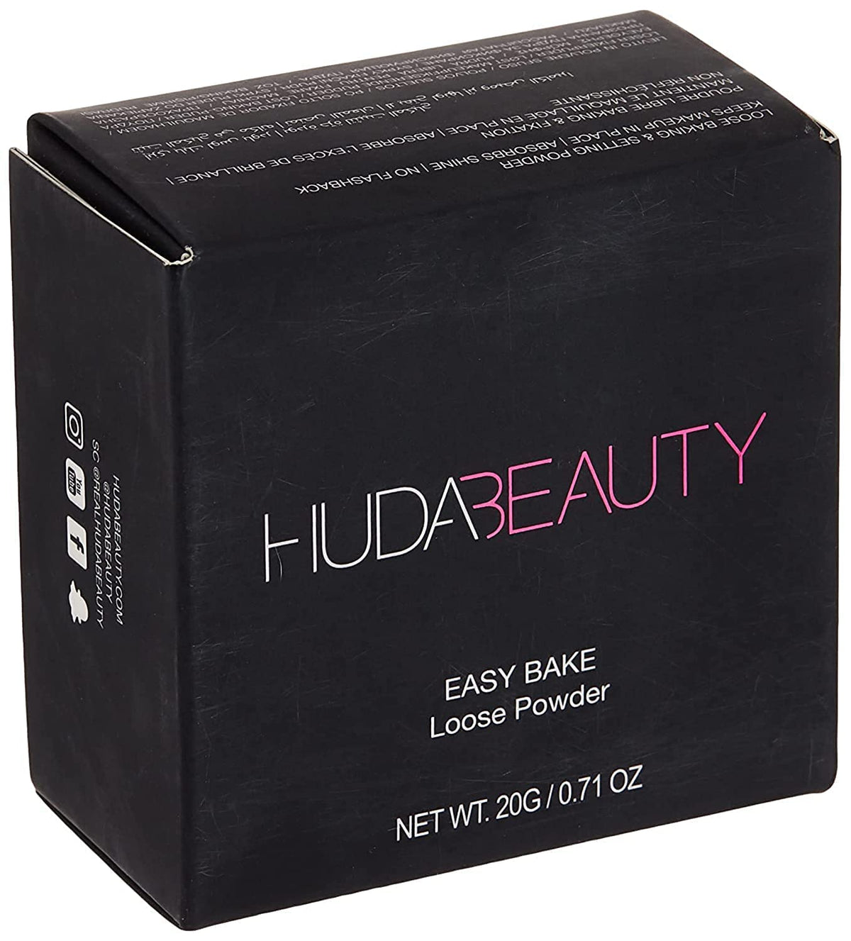 Huda Easy Bake Cupcake front packaging displaying product branding and powder pot