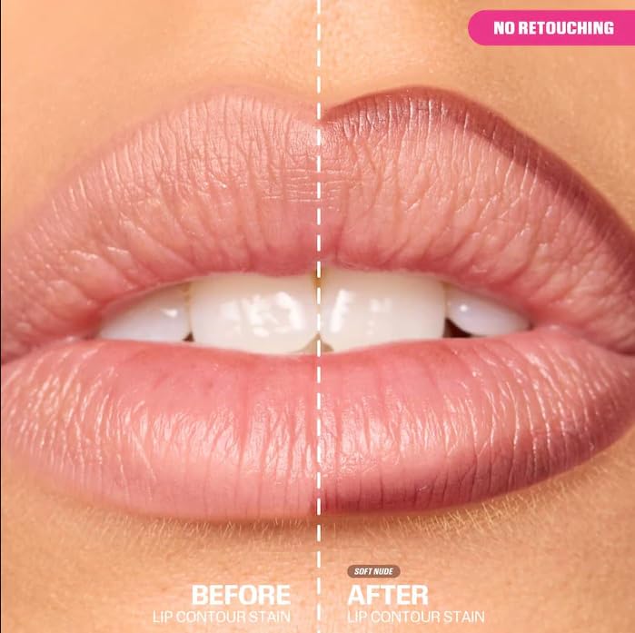 Huda close-up felt tip applying stain for precise shaping and long wear