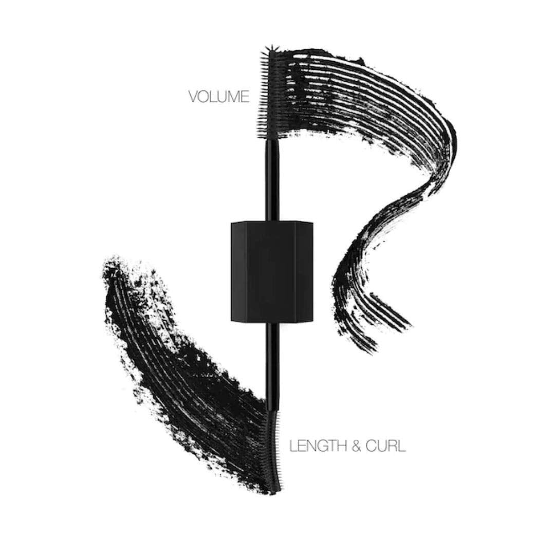 HUDA BEAUTY Legit Lashes close-up of both wands highlighting brush shapes for tailored effects
