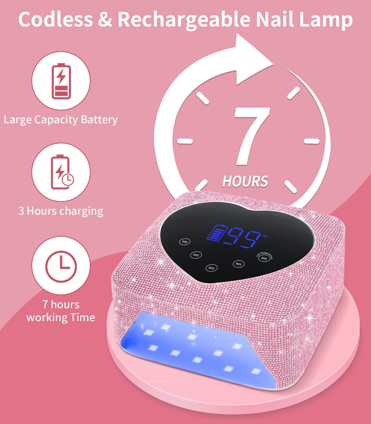 HUGMAPLE hand inside lamp curing nails fast and evenly for salon results