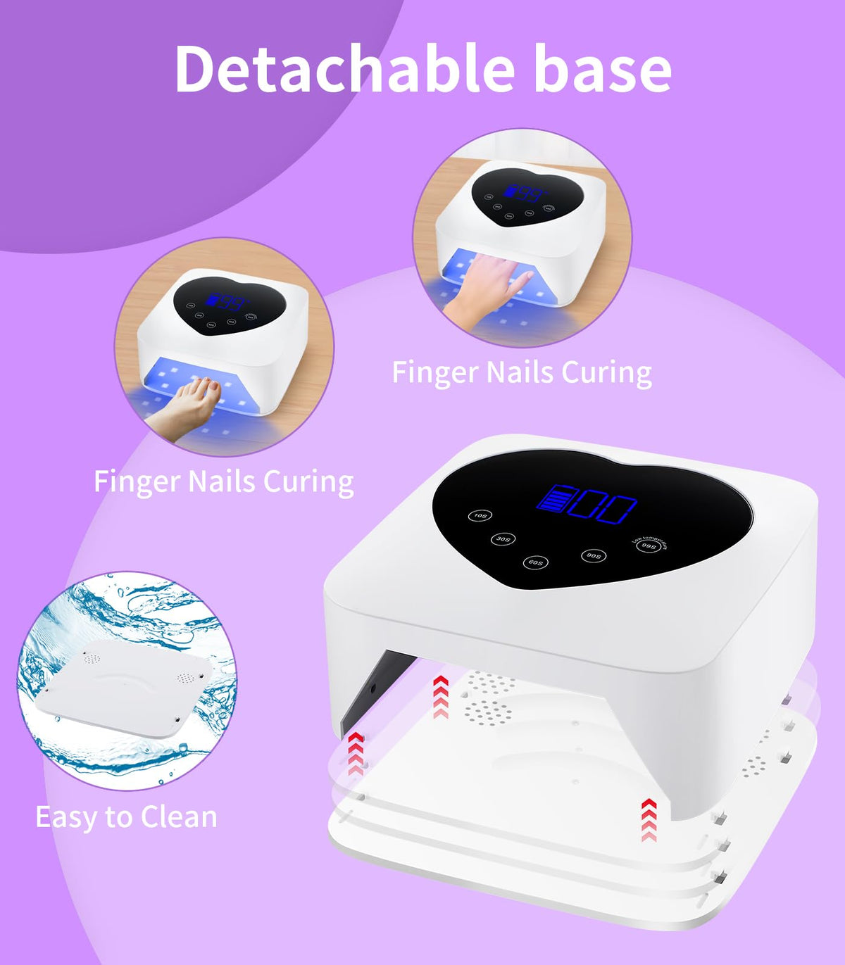 HUGMAPLE lamp next to a hand for clear size and capacity
