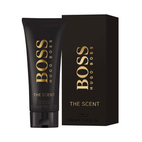 Hugo Boss shower gel foam texture close-up showing rich lather and gentle cleansing