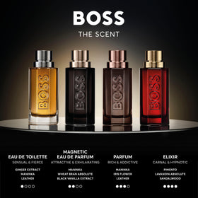 Hugo Boss shower gel paired with eau de toilette showing coordinated layering benefit