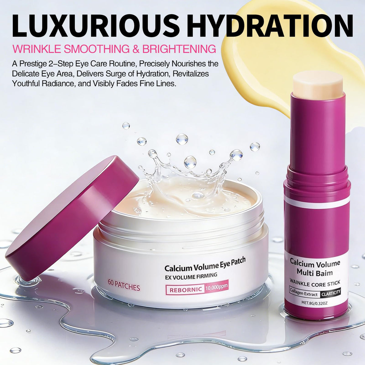 HUiPENGFEI open tray with hydrogel under-eye patches ready to use and moisturize