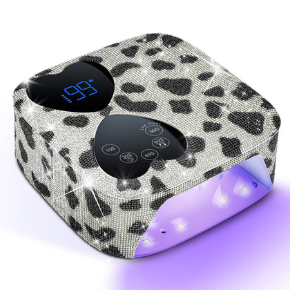 HUITINE front view of Cow Diamond lamp showcasing sparkling rhinestone finish and glamour benefit