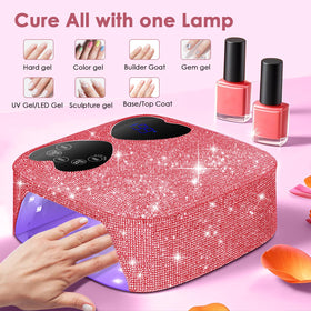 HUITINE lifestyle on salon desk showing decorative lamp enhancing workspace benefit