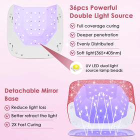 HUITINE removable reflective magnetic base showing improved light reflection benefit