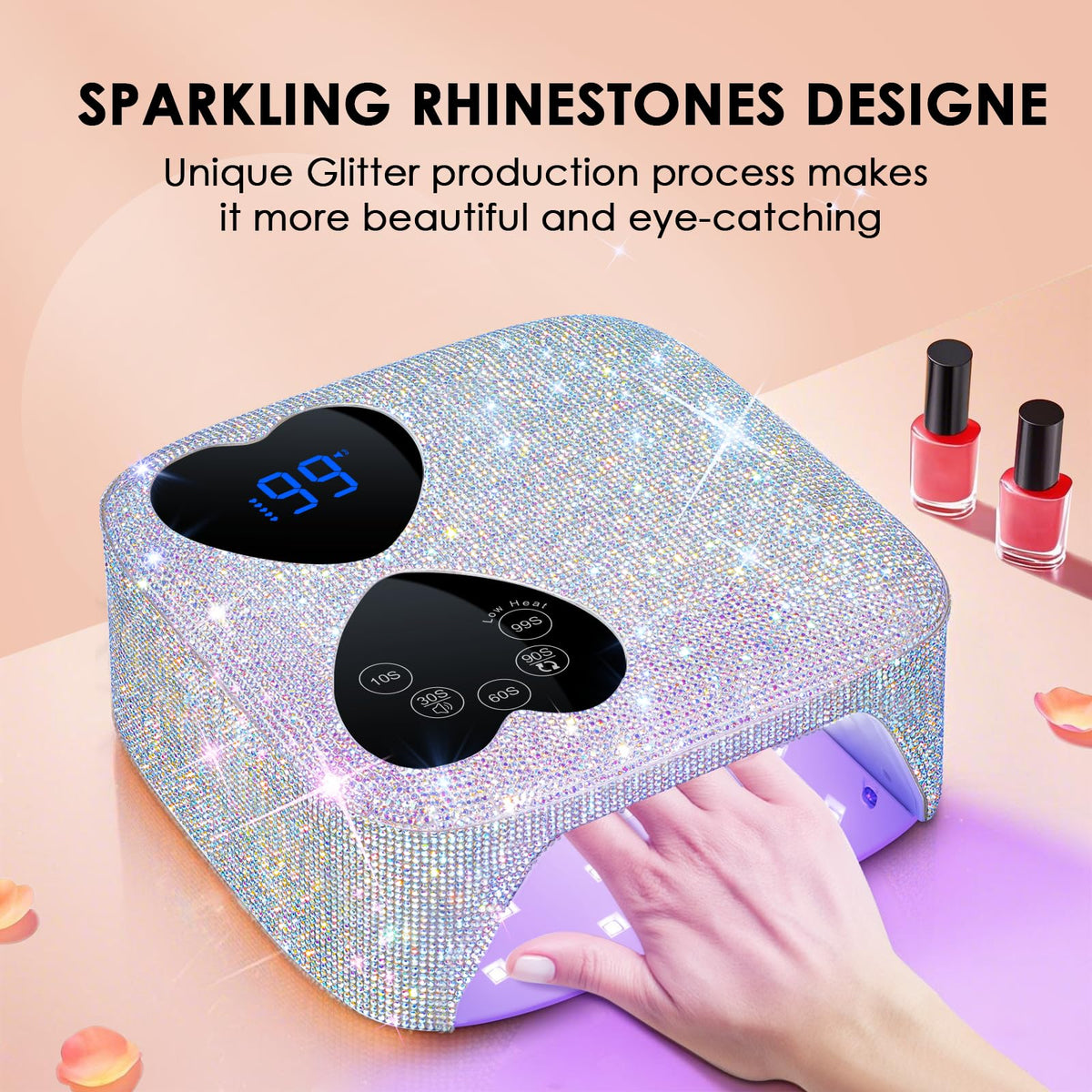 HUITINE touch display heart screen highlighting five timer settings for quick control