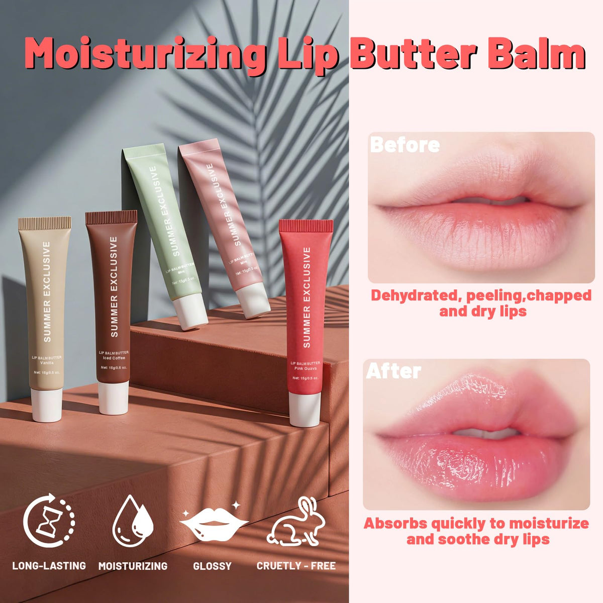 HULYHDP being applied to lips for instant hydration and subtle tint