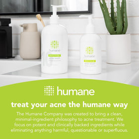 humane bottle on bathroom shelf lifestyle shot conveying daily routine compatibility