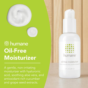 humane texture close-up of lightweight gel-cream demonstrating quick absorption benefit