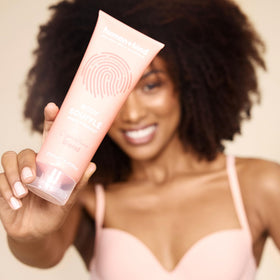 Human+Kind open cap with ingredients label visible, highlights natural formulation benefits