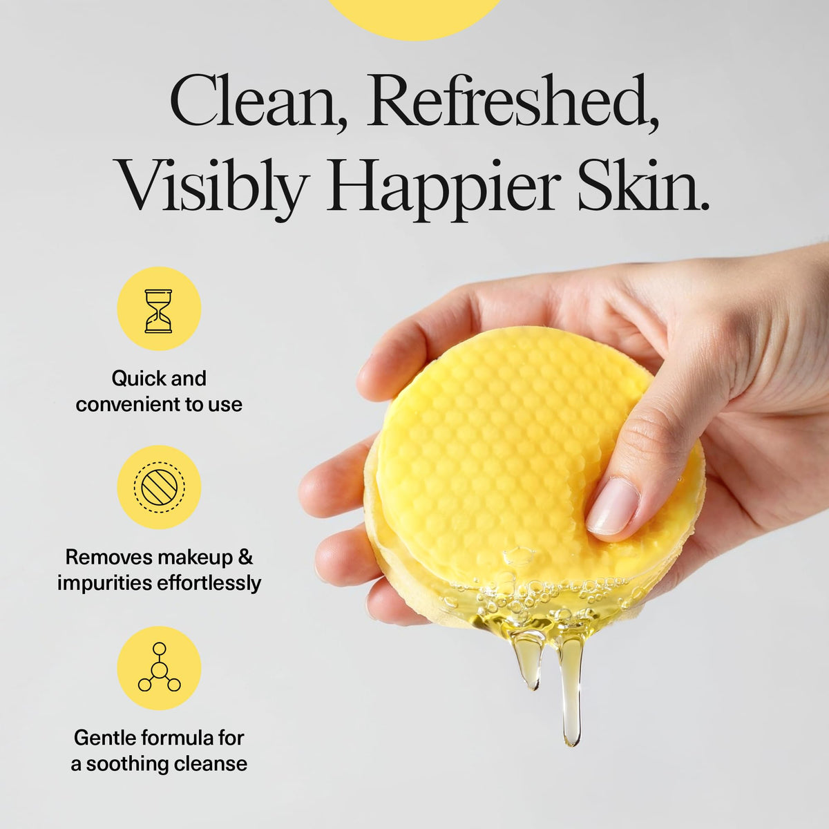 humanroots soaked pad solution highlighting turmeric and kojic acid infusion