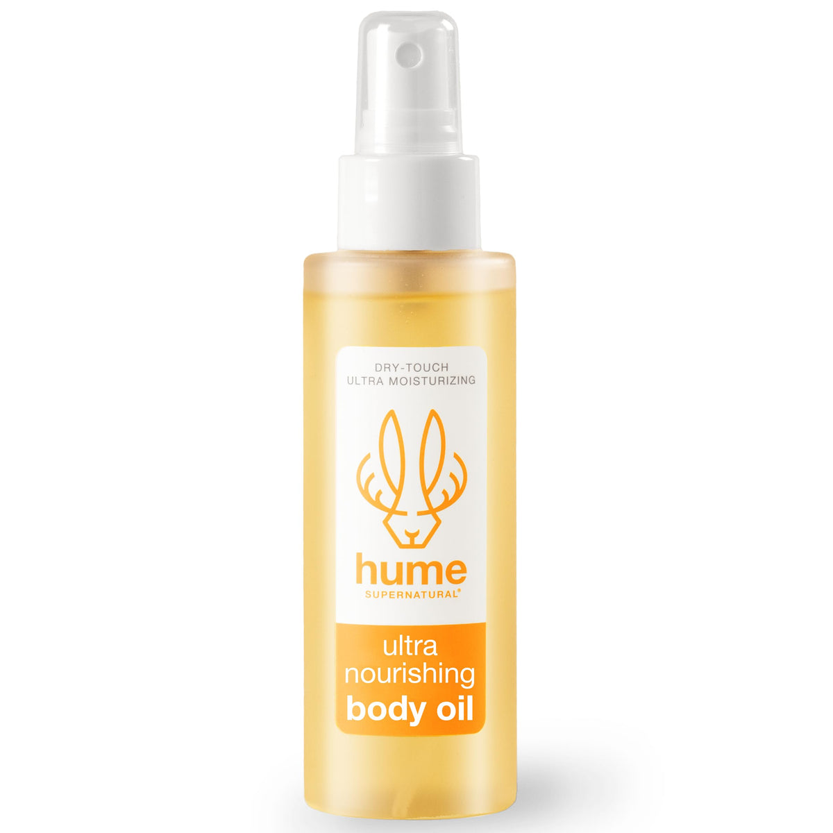 HUME SUPERNATURAL front packaging showing Amber Woods bottle and benefits