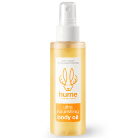 HUME SUPERNATURAL front packaging showing Amber Woods bottle and benefits