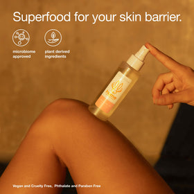 HUME SUPERNATURAL application on skin demonstrating fast absorption and glow