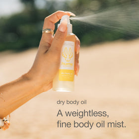HUME SUPERNATURAL oil texture on skin showing non-greasy finish benefit