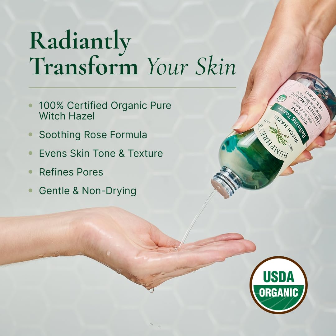 Humphreys clear toner being poured to show lightweight texture benefit