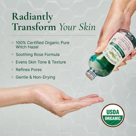 Humphreys clear toner being poured to show lightweight texture benefit