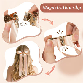 hurifeng bow clip close texture highlighting smooth no-crease surface