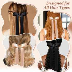 hurifeng bow clip in hair demonstrating quick secure styling benefit