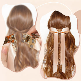 hurifeng bow clip size comparison showing portable travel-friendly scale