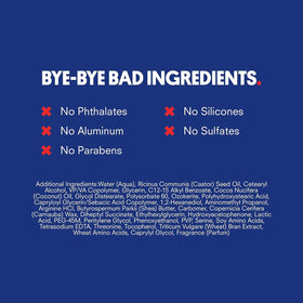Huron label close-up highlighting clean ingredients and scent