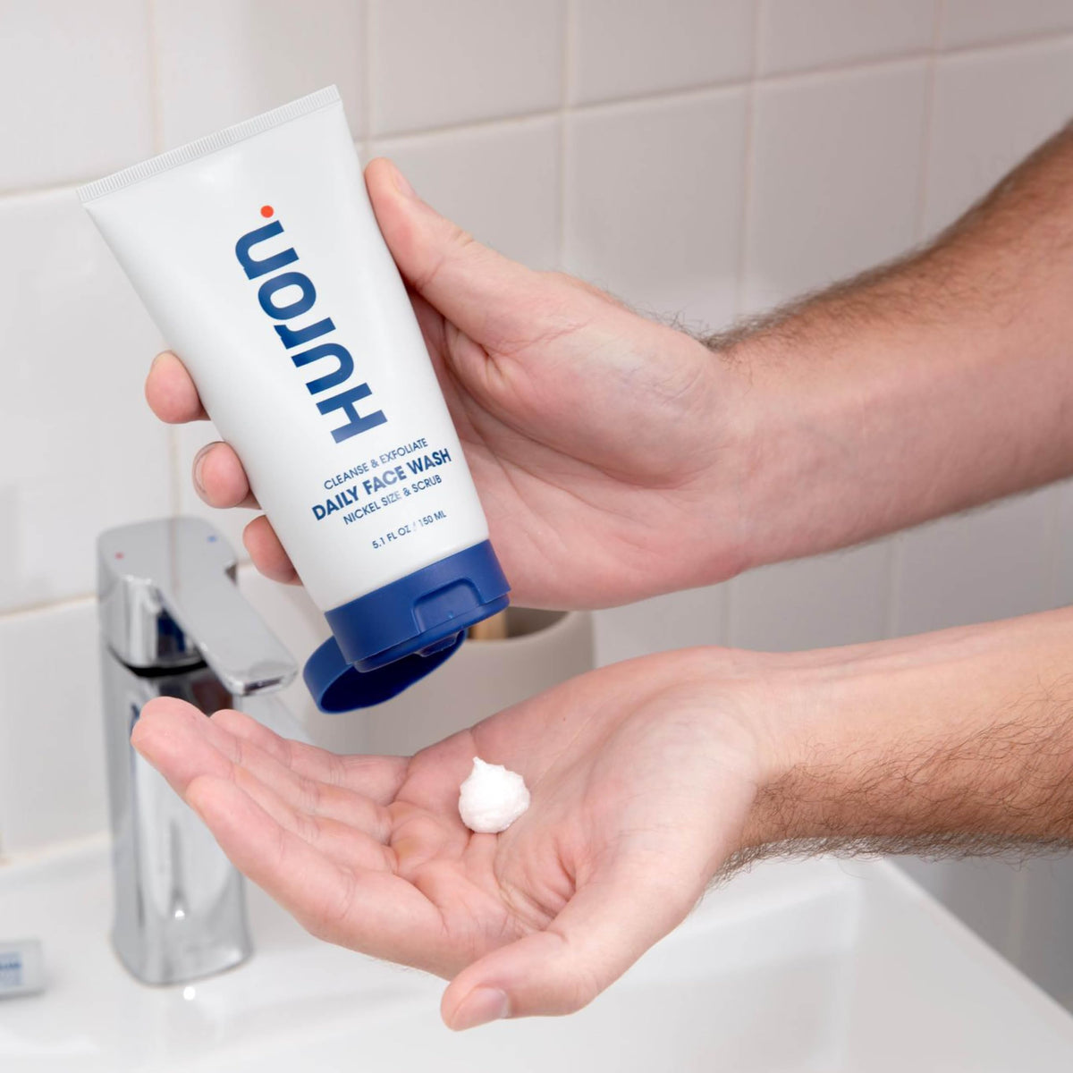 Huron ingredients label closeup highlighting clean, sulfate-free formulation