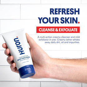Huron pump and cap detail highlighting easy dispensing benefit