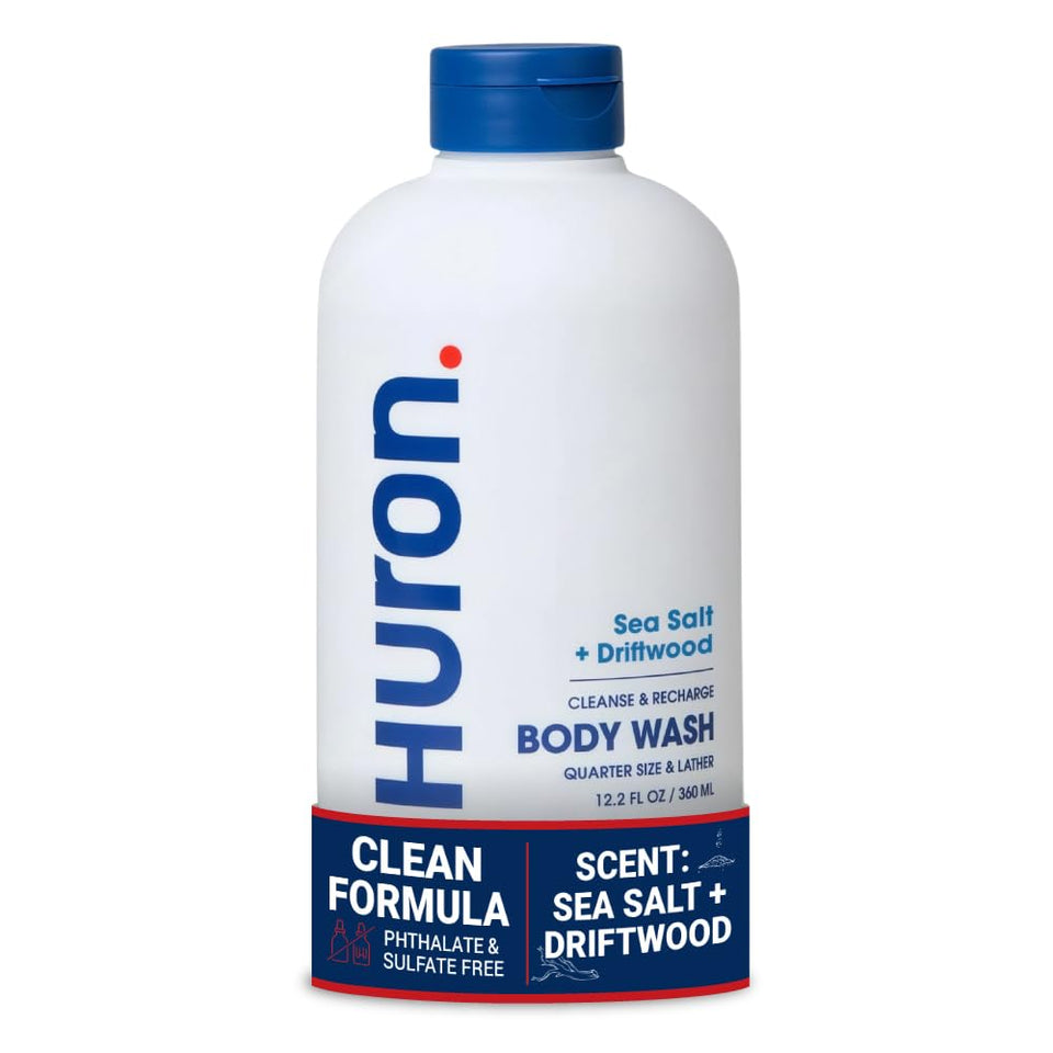 Huron front packaging bottle showing clean design and size benefit