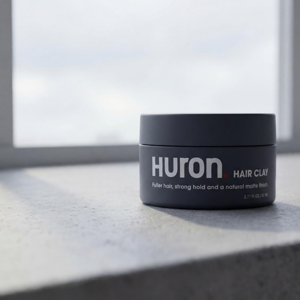 Huron jar on bathroom counter in lifestyle setting for everyday use benefit