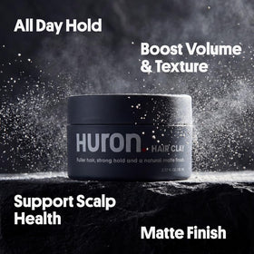 Huron open jar texture close-up illustrating matte, pliable formula benefit