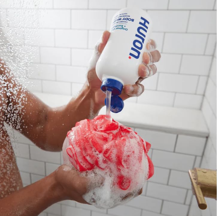 Huron ingredient highlights with coconut oil and vitamins showing nourishing benefit