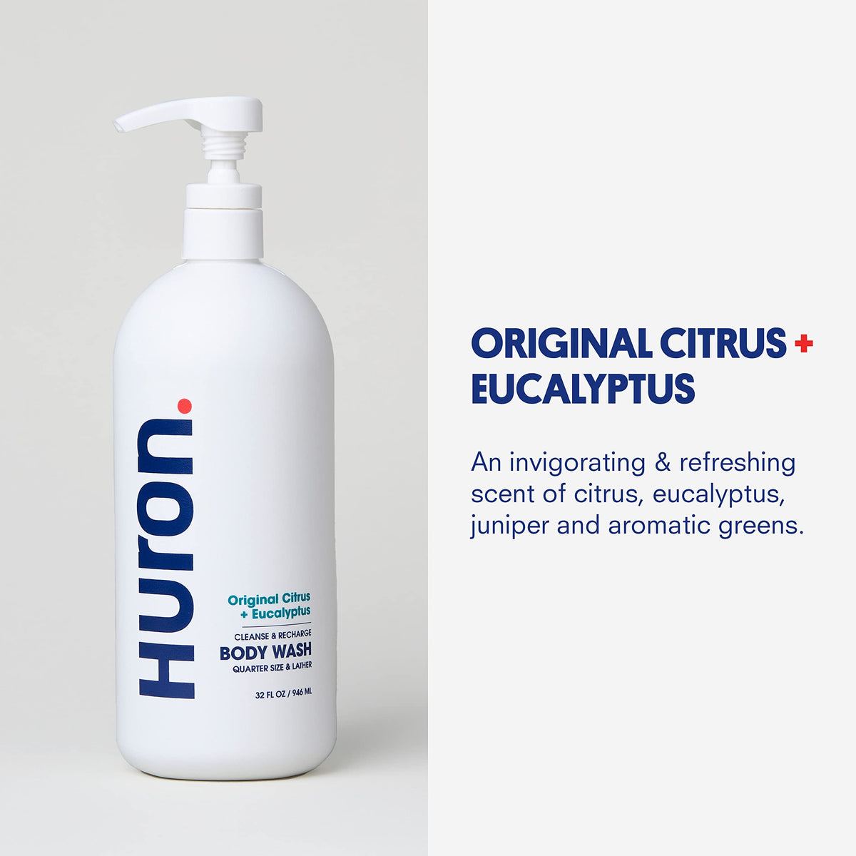 Huron ingredients label detail showing non-toxic formula clarity benefit