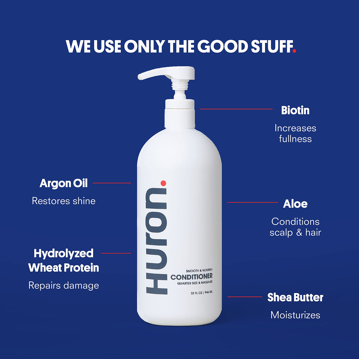 Huron cream texture closeup highlighting rich hydration and smoothing benefit